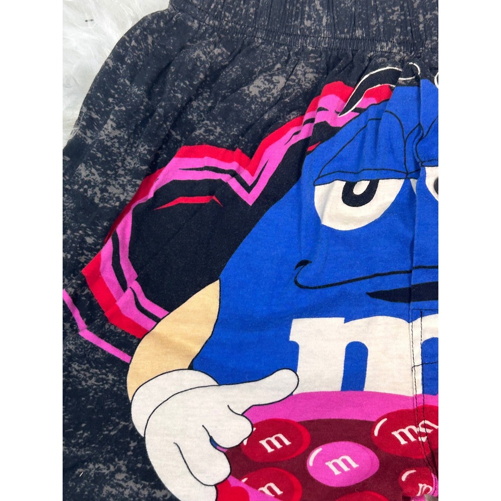 Vintage M&M's Brand Blue Character Valentines Acid Wash Boxer Shorts Mens Medium - Picture 2 of 9